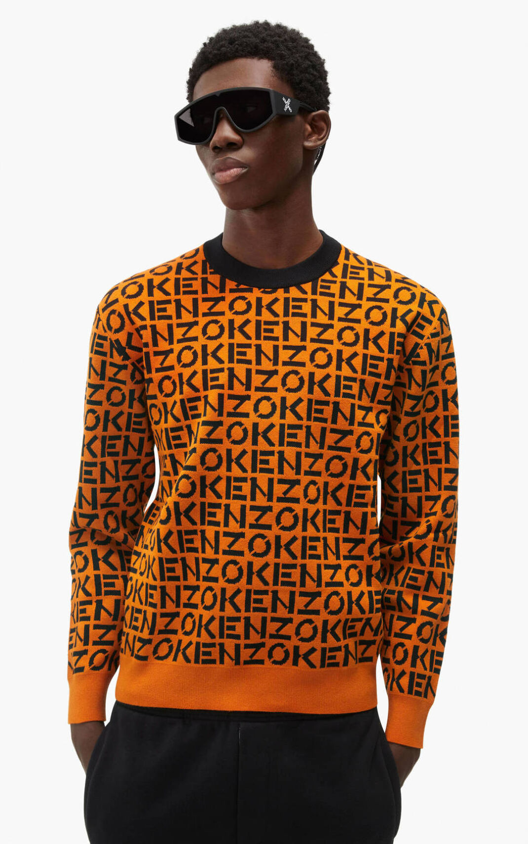 Kenzo Sport monogram Moška Pulover Globoko Oranžna SI-7904020